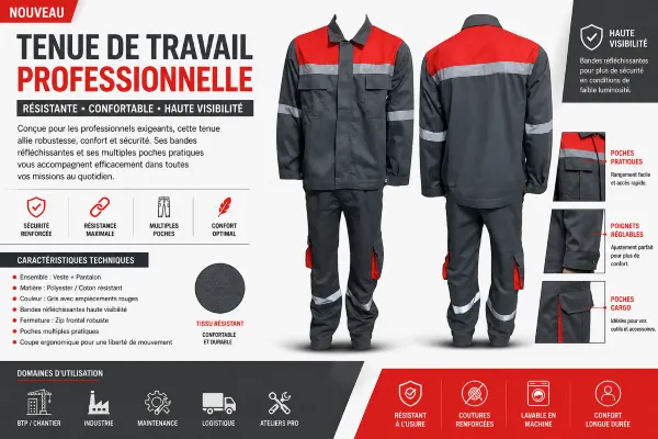 Tenue travail professionnelle & Résistante – Image 2