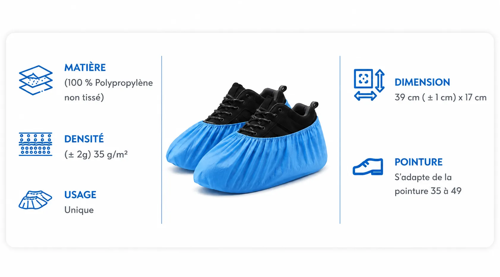 SURCHAUSSURES JETABLES EN POLYPROPYLÈNE NON TISSÉ – Image 2